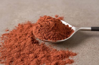 Çikolata ve pişirme için doğal kakao tozu. Uzay kopyalayın. Yatay