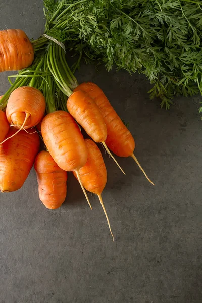 Nuoria porkkanoita. Tuoreita kasvistuotteita. Herkullista ruokaa chi — kuvapankkivalokuva