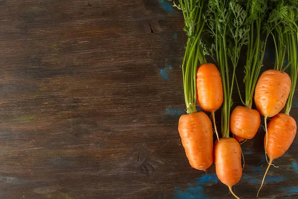 Carote giovani. Prodotti vegetariani freschi. Cibo delizioso per chi — Foto Stock