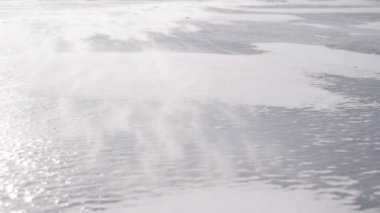 Drift kar buz üzerinde ağır Rüzgar tarafından üflenir