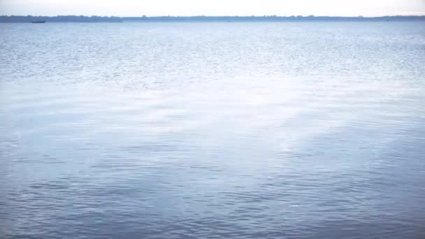 Kaya su yüzeyinde ripples ve daireler bırakarak atlandı — Stok video