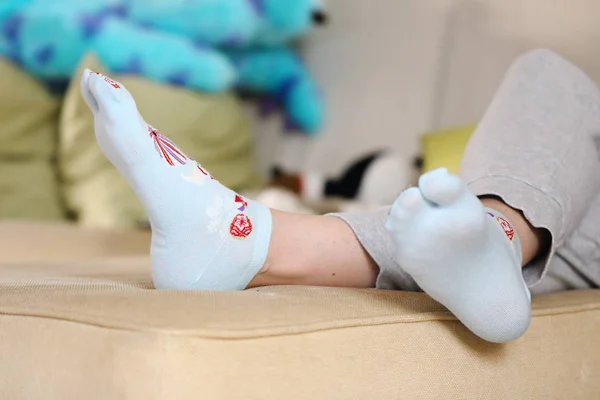 Ayakları üzerinde Japon çorap