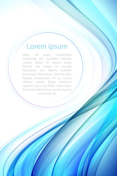 Arka planda beyaz, mavi ve turkuaz tonları, dalgalı çizgilerle