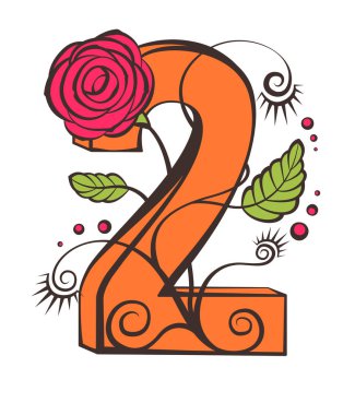 Tasarım için renk çiçek numarası