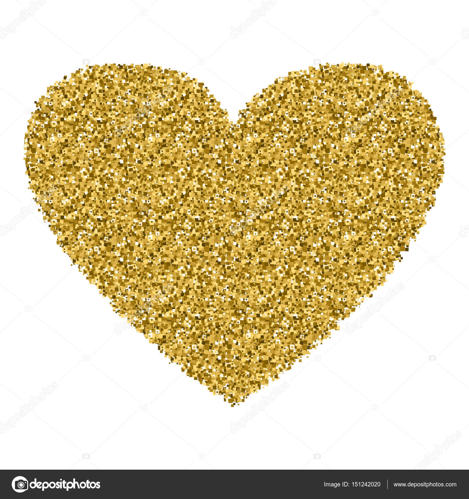 A Golden Heart Can Be Used As A Banner Wallpaper Cover Or Pos Vector Image By C Mirrastock Vector Stock