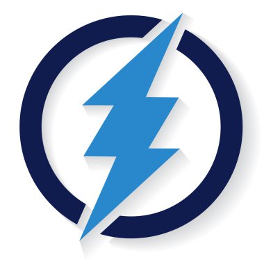 Daire içinde mavi gök gürültüsü