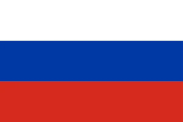 Bandera de Rusia original y simple — Vector de stock