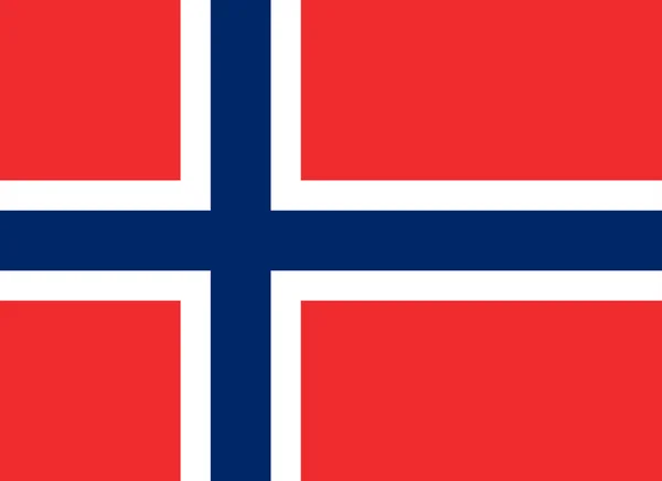 Hohe detaillierte Flagge Norwegens — Stockvektor