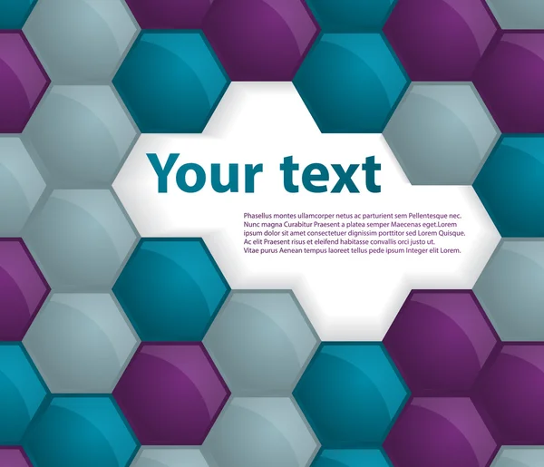 Modèle de texte hexagonal abstrait — Image vectorielle