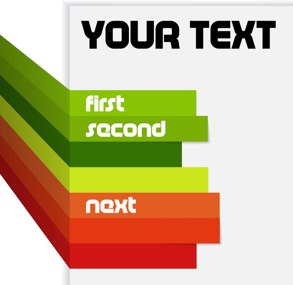 Text brochure with color lines