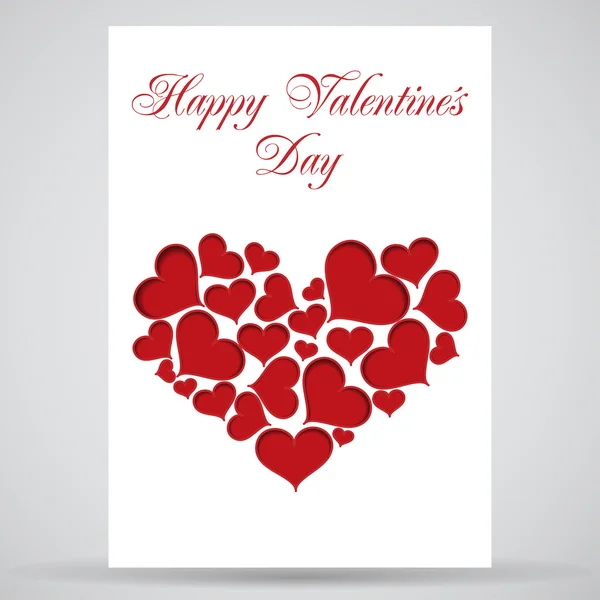 Valentine card with heart — Stock Vector