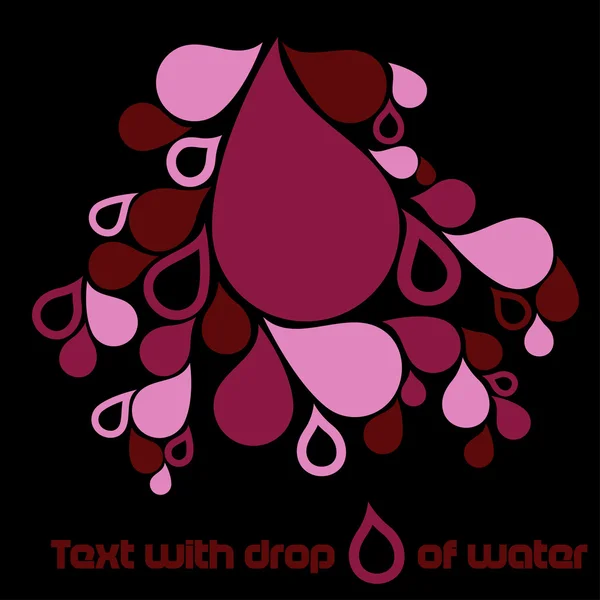 Gotas rosas abstractas — Vector de stock