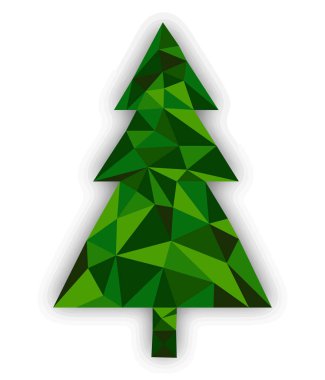 Noel ağacı üçgenler yapılan