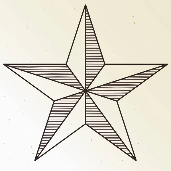 Simple estrella de cinco puntas — Vector de stock