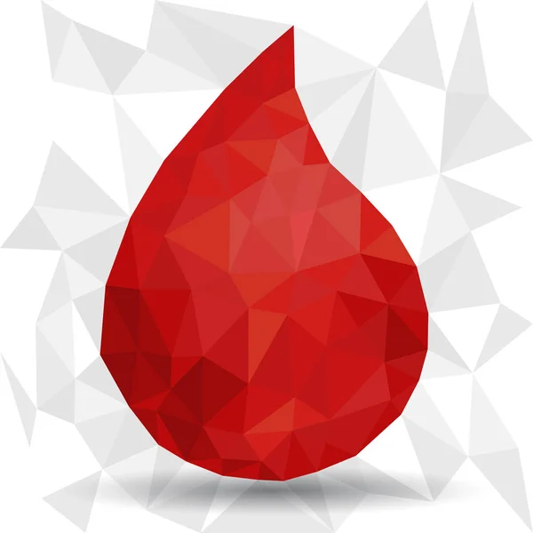 Gota roja de sangre — Vector de stock