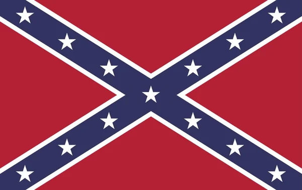 Bandera rebelde confederada — Vector de stock