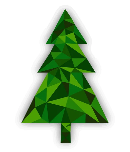 Árvore de Natal feita de triângulos — Vetor de Stock