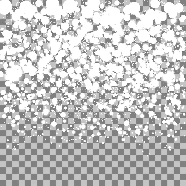 Transparent bakgrund med snö — Stock vektor