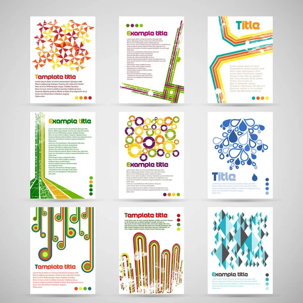 Nine letterhead templates Stock Vector