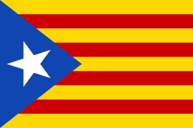 Catalonia bayrak illüstrasyon