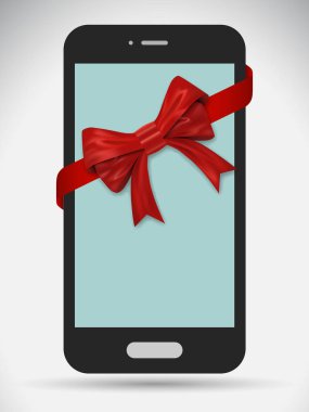 Kırmızı yay ile Smartphone