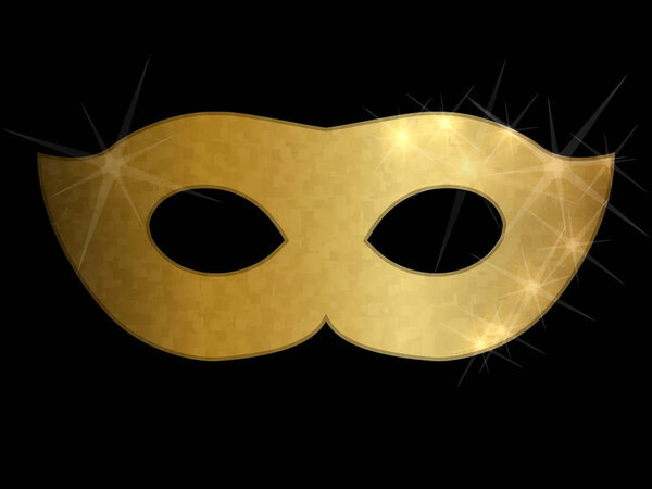 Golden mask illustration