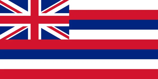 Vlag van Hawaï illustratie — Stockvector