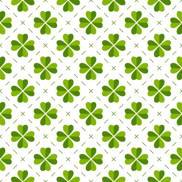 Pattern made from cloverleaves — Stock Vector