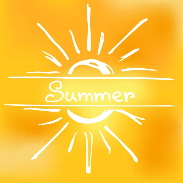 Text Sommerüberquerung Sonne — Stockvektor