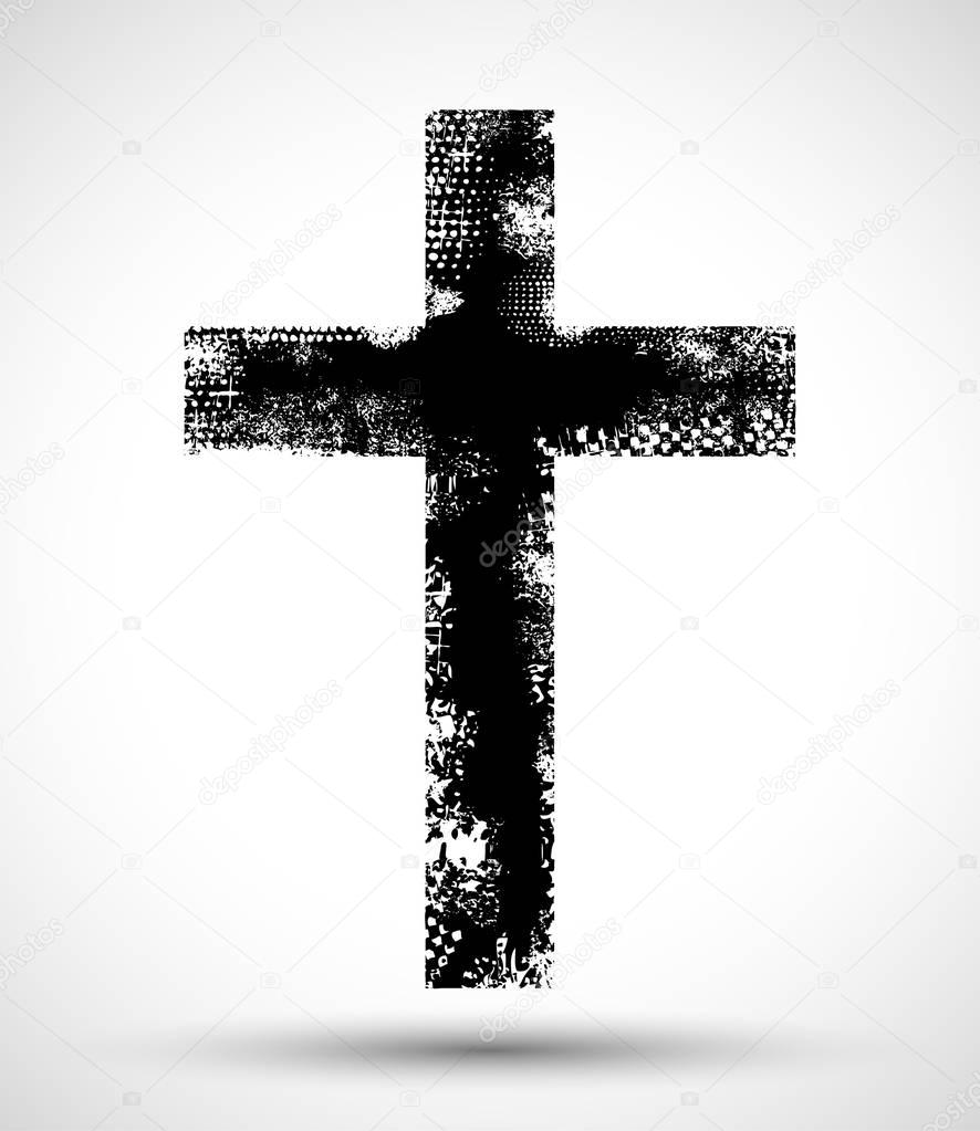Grunge Christian cross