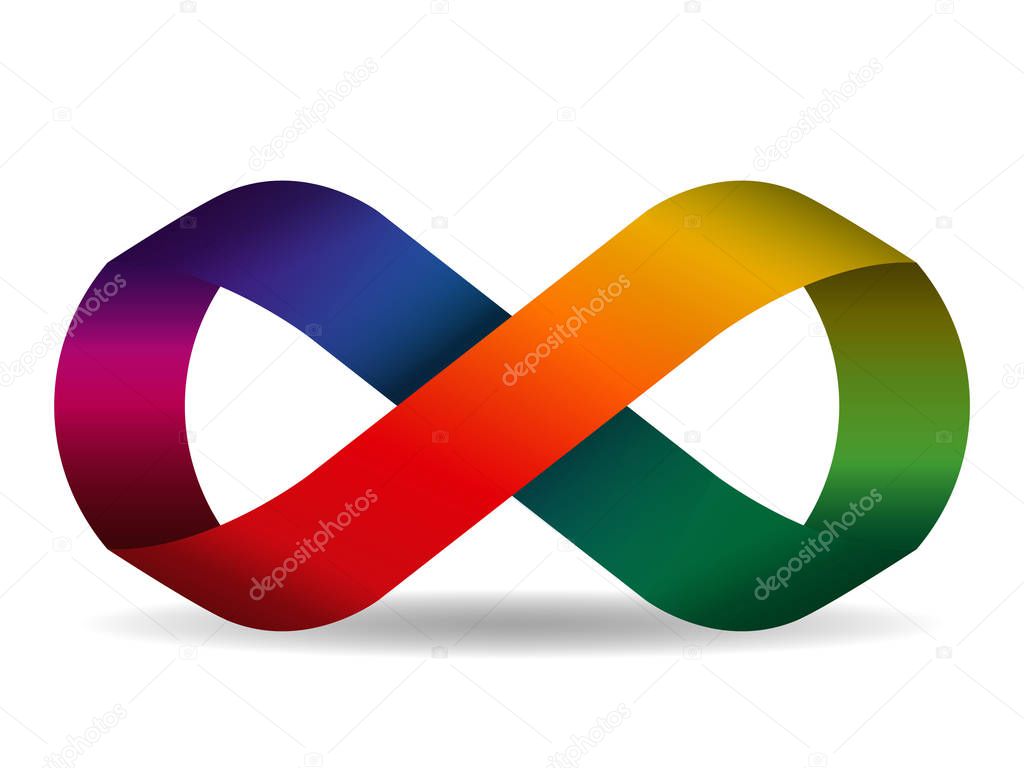 Seamless rainbow ribbon