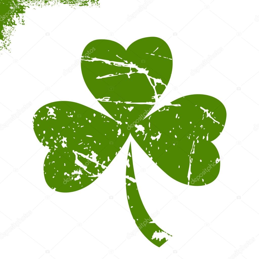 Grunge green shamrock