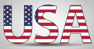 Amerikan bayrağı yapılan harf ABD