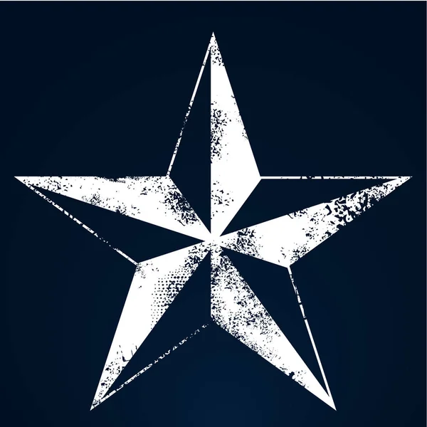 Grunge estrella de cinco puntas — Vector de stock