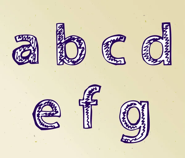 Alfabeto de fuente dibujado a mano — Archivo Imágenes Vectoriales