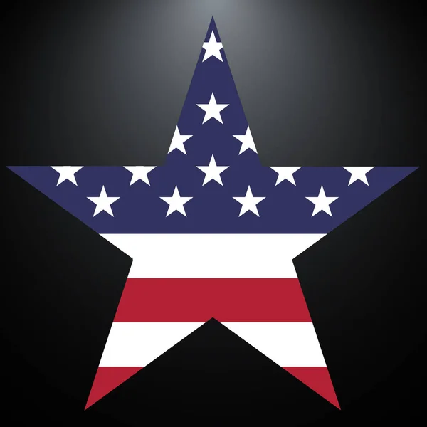 Étoile fabriquée à partir du drapeau américain — Image vectorielle