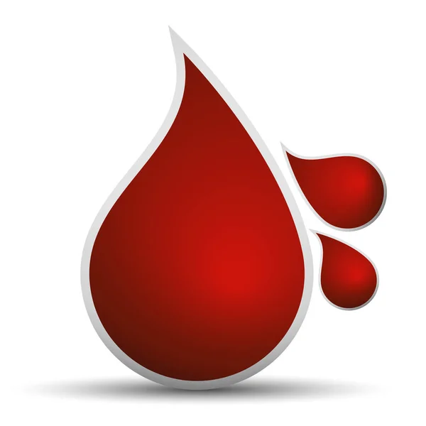 Druppels bloed illustratie — Stockvector
