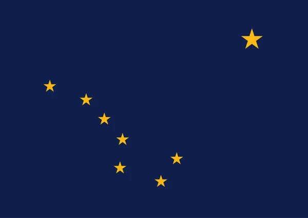 Vlag van Alaska illustratie — Stockvector