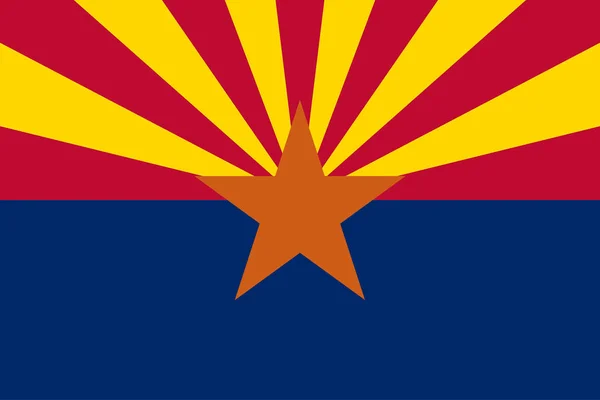 Vlajka Arizony ilustrace — Stockový vektor