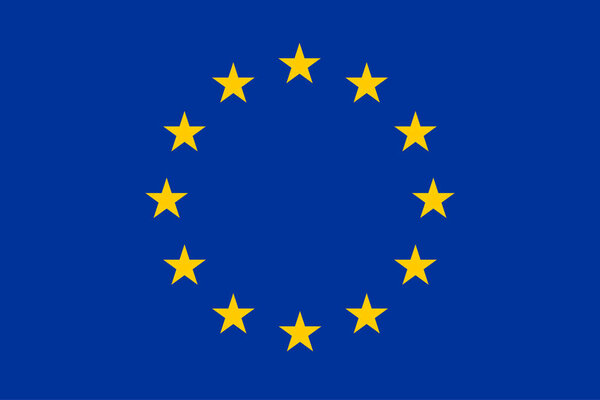 Флаг Европейского союза с тенями
