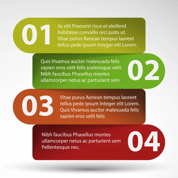 numaraları ile renkli Etiketler