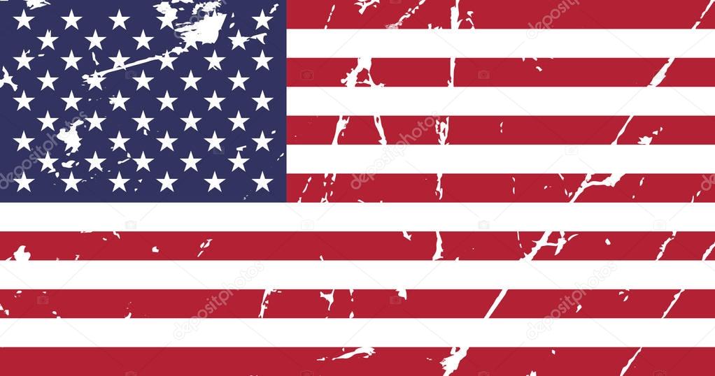 Damaged grunge American flag