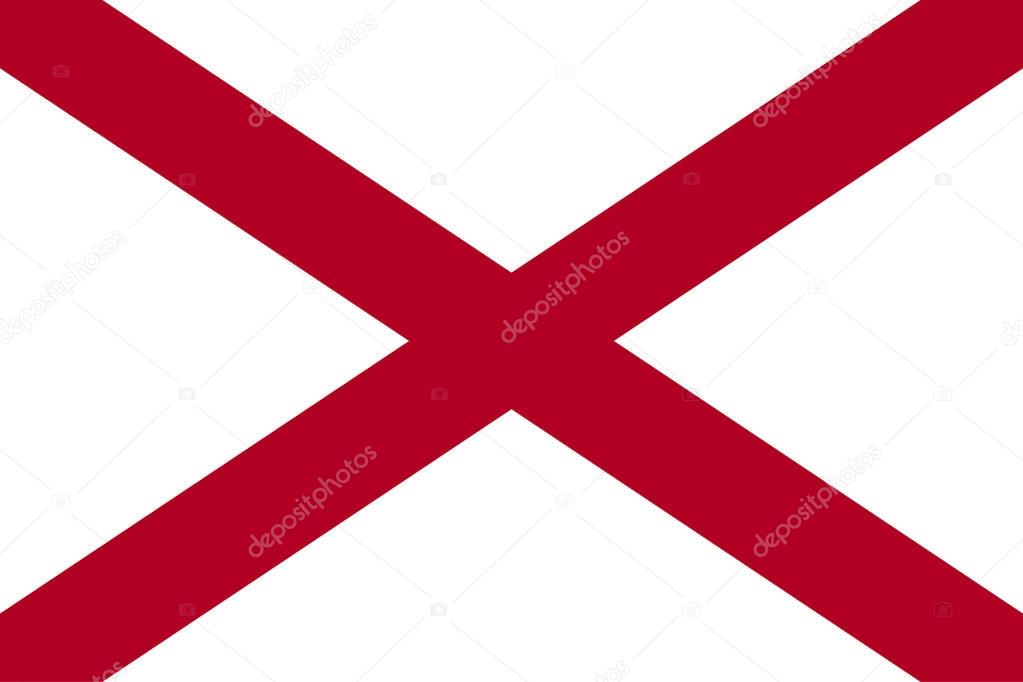 Flag of Alabama  illustration