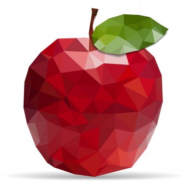 Poligonal elma illüstrasyon