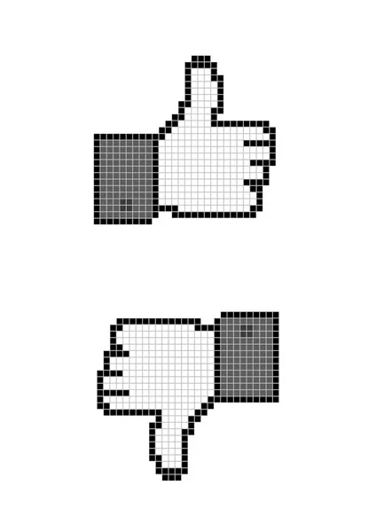 Gillar och ogillar tecken — Stock vektor