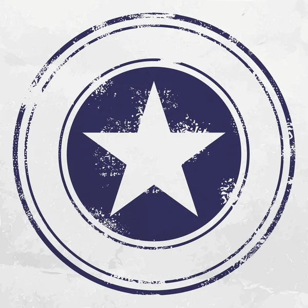 Grunge πέντε τόνισε αστέρι — Διανυσματικό Αρχείο