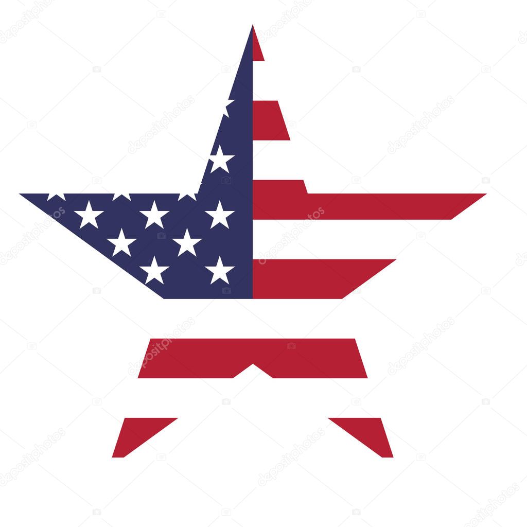 American flag star