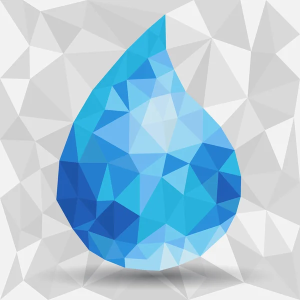 Gota de agua congelada — Vector de stock