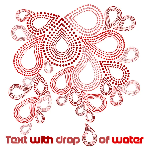 Text template with water drops — Stock Vector