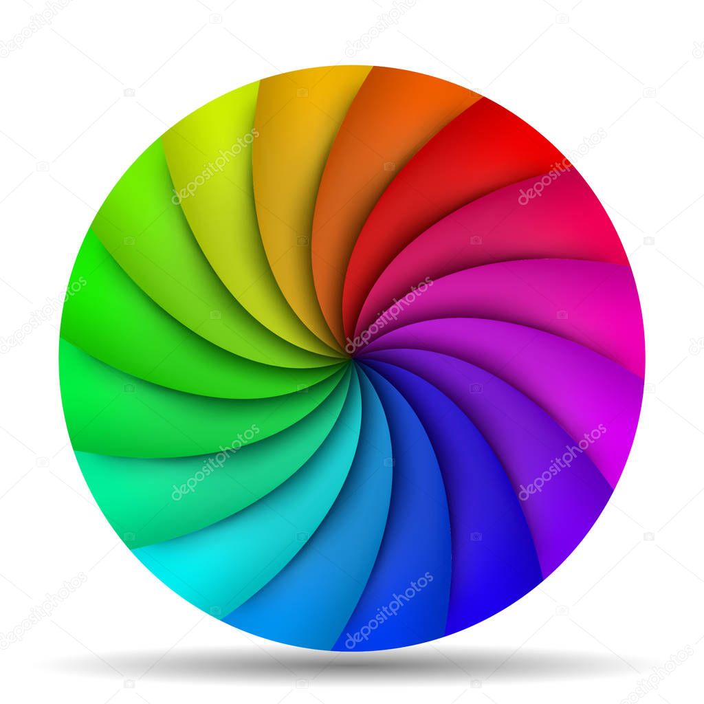 Round rainbow whirl